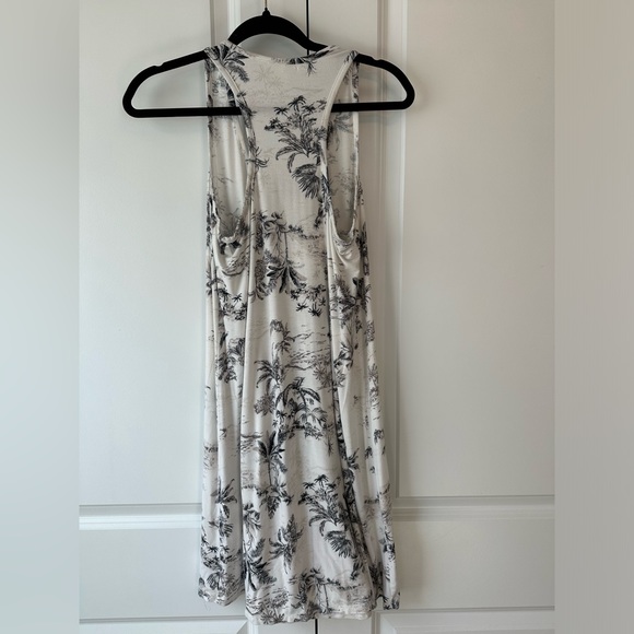 Soma Cool Nights Tank Sleepshirt Tropical Toile Ivory (Size XS) - Picture 3 of 7